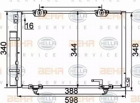 BEHR HELLA Service 8FC 351 038-731 - Кондензатор, климатизация vvparts.bg