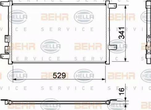 BEHR HELLA Service 8FC 351 037-451 - Кондензатор, климатизация vvparts.bg