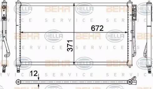 BEHR HELLA Service 8FC 351 037-474 - Кондензатор, климатизация vvparts.bg