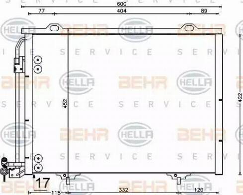 BEHR HELLA Service 8FC 351 037-334 - Кондензатор, климатизация vvparts.bg