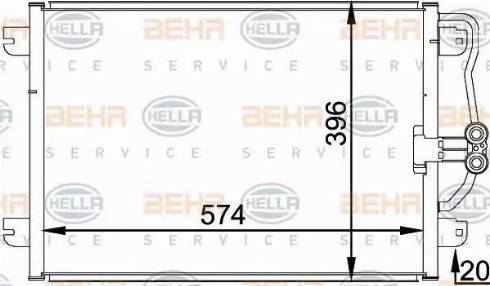 BEHR HELLA Service 8FC 351 037-751 - Кондензатор, климатизация vvparts.bg