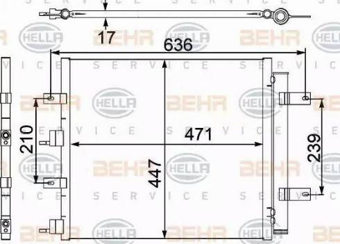 BEHR HELLA Service 8FC 351 304-181 - Кондензатор, климатизация vvparts.bg