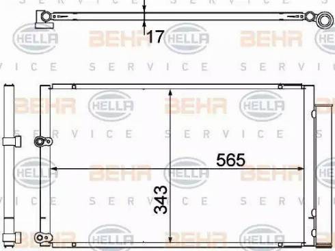 BEHR HELLA Service 8FC 351 304-781 - Кондензатор, климатизация vvparts.bg