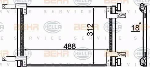 BEHR HELLA Service 8FC 351 305-421 - Кондензатор, климатизация vvparts.bg