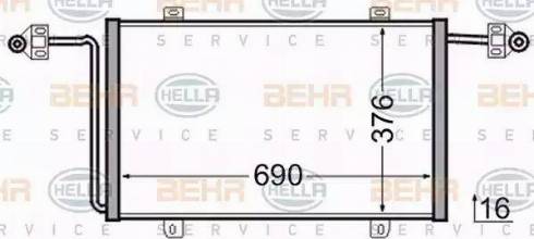 BEHR HELLA Service 8FC 351 306-541 - Кондензатор, климатизация vvparts.bg