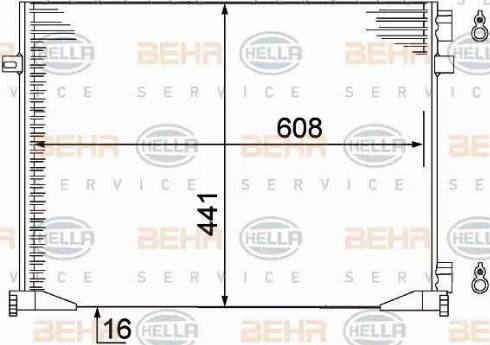 BEHR HELLA Service 8FC 351 306-661 - Кондензатор, климатизация vvparts.bg