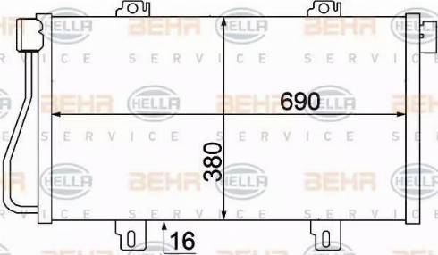 BEHR HELLA Service 8FC 351 306-681 - Кондензатор, климатизация vvparts.bg