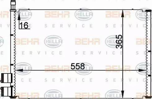 BEHR HELLA Service 8FC 351 300-354 - Кондензатор, климатизация vvparts.bg