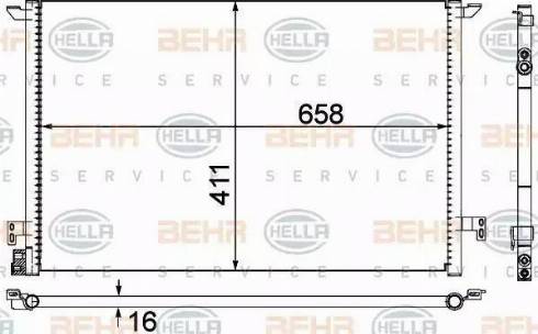 BEHR HELLA Service 8FC 351 300-314 - Кондензатор, климатизация vvparts.bg