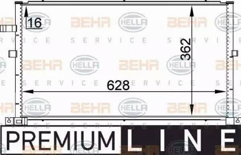 BEHR HELLA Service 8FC 351 300-321 - Кондензатор, климатизация vvparts.bg