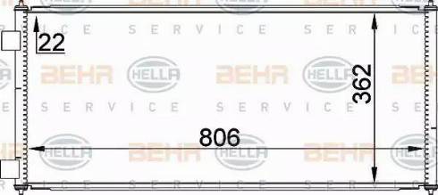 BEHR HELLA Service 8FC 351 300-751 - Кондензатор, климатизация vvparts.bg