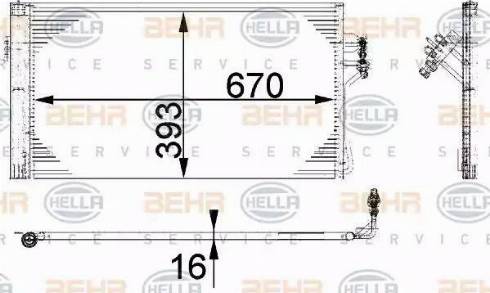 BEHR HELLA Service 8FC 351 301-121 - Кондензатор, климатизация vvparts.bg