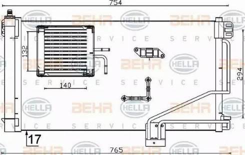 BEHR HELLA Service 8FC 351 301-344 - Кондензатор, климатизация vvparts.bg