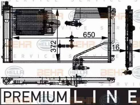 BEHR HELLA Service 8FC 351 301-341 - Кондензатор, климатизация vvparts.bg