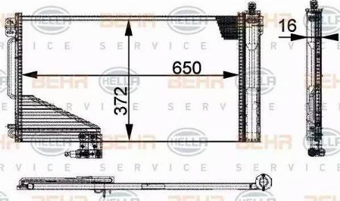 BEHR HELLA Service 8FC 351 301-354 - Кондензатор, климатизация vvparts.bg