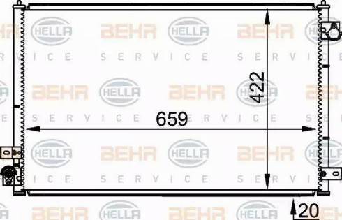 BEHR HELLA Service 8FC 351 301-231 - Кондензатор, климатизация vvparts.bg