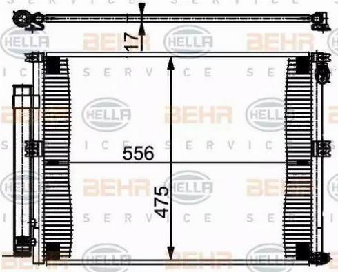 BEHR HELLA Service 8FC 351 301-791 - Кондензатор, климатизация vvparts.bg