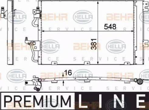 BEHR HELLA Service 8FC 351 301-761 - Кондензатор, климатизация vvparts.bg