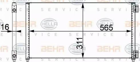 BEHR HELLA Service 8FC 351 301-721 - Кондензатор, климатизация vvparts.bg