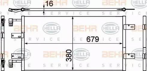 BEHR HELLA Service 8FC 351 303-591 - Кондензатор, климатизация vvparts.bg