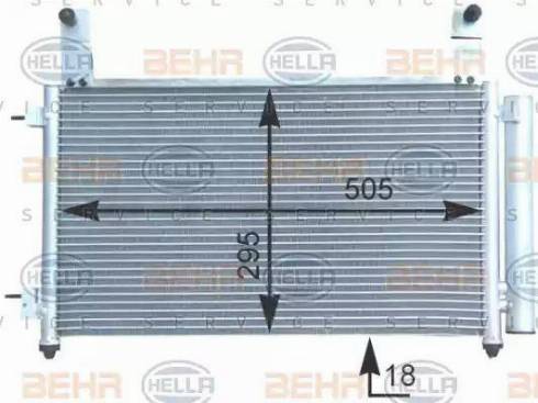 BEHR HELLA Service 8FC 351 303-141 - Кондензатор, климатизация vvparts.bg