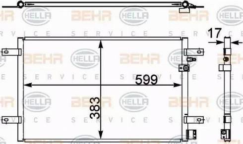 BEHR HELLA Service 8FC 351 302-451 - Кондензатор, климатизация vvparts.bg