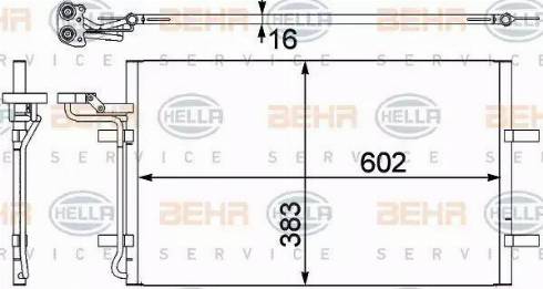 BEHR HELLA Service 8FC 351 302-571 - Кондензатор, климатизация vvparts.bg