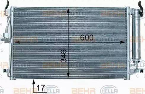 BEHR HELLA Service 8FC 351 302-681 - Кондензатор, климатизация vvparts.bg