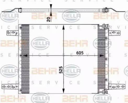 BEHR HELLA Service 8FC 351 302-031 - Кондензатор, климатизация vvparts.bg