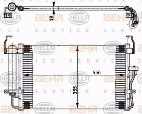 BEHR HELLA Service 8FC 351 302-161 - Кондензатор, климатизация vvparts.bg