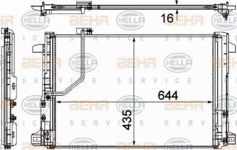 BEHR HELLA Service 8FC 351 307-651 - Кондензатор, климатизация vvparts.bg