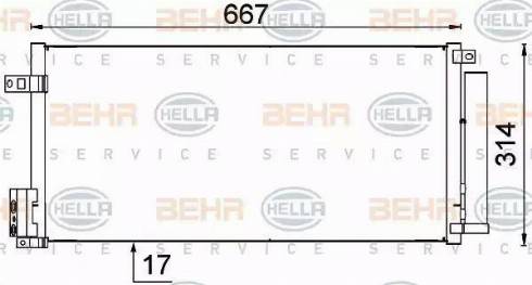 BEHR HELLA Service 8FC 351 319-161 - Кондензатор, климатизация vvparts.bg