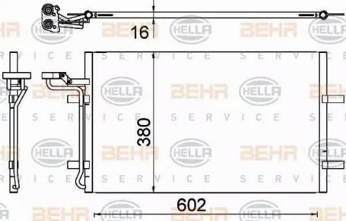 BEHR HELLA Service 8FC 351 319-301 - Кондензатор, климатизация vvparts.bg