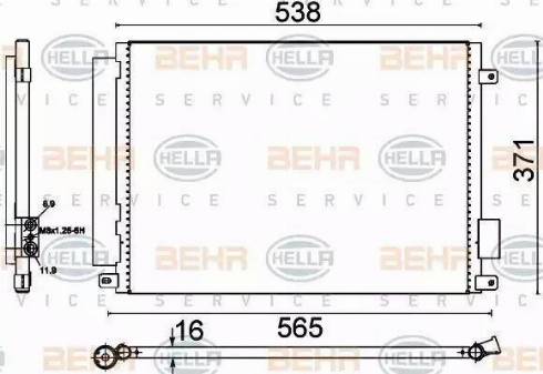 BEHR HELLA Service 8FC 351 310-671 - Кондензатор, климатизация vvparts.bg