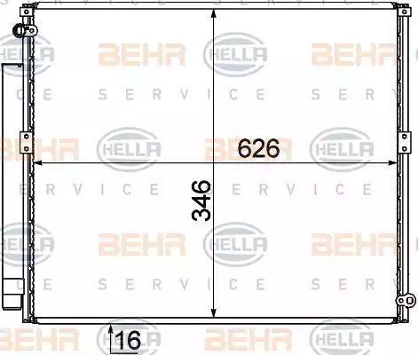 BEHR HELLA Service 8FC 351 310-161 - Кондензатор, климатизация vvparts.bg