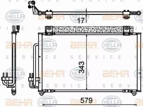 BEHR HELLA Service 8FC 351 310-751 - Кондензатор, климатизация vvparts.bg