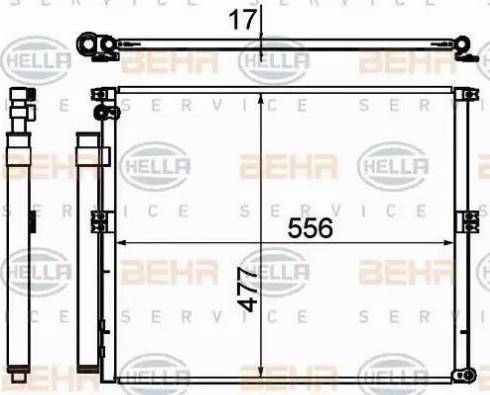 BEHR HELLA Service 8FC 351 310-771 - Кондензатор, климатизация vvparts.bg