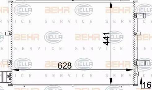 BEHR HELLA Service 8FC 351 318-361 - Кондензатор, климатизация vvparts.bg