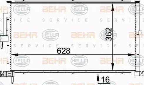 BEHR HELLA Service 8FC 351 318-311 - Кондензатор, климатизация vvparts.bg