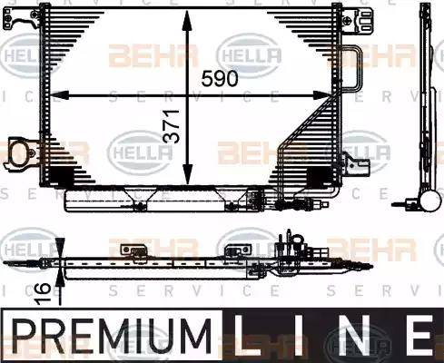 BEHR HELLA Service 8FC 351 317-501 - Кондензатор, климатизация vvparts.bg