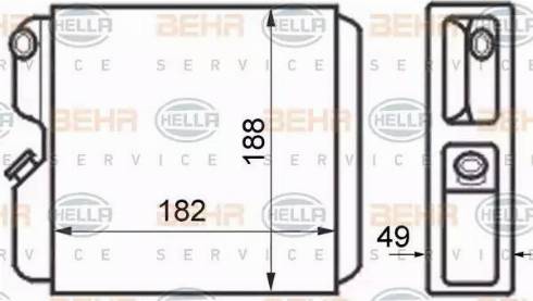 BEHR HELLA Service 8FH 351 024-371 - Топлообменник, отопление на вътрешното пространство vvparts.bg