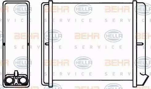 BEHR HELLA Service 8FH 351 313-671 - Топлообменник, отопление на вътрешното пространство vvparts.bg