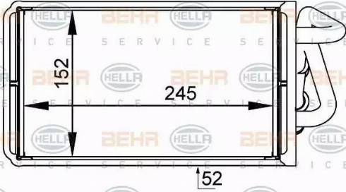 BEHR HELLA Service 8FH 351 333-001 - Топлообменник, отопление на вътрешното пространство vvparts.bg