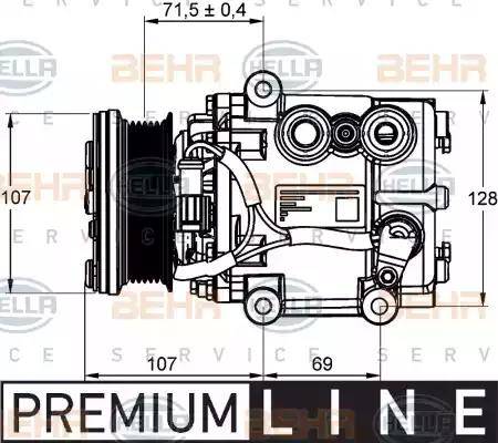 BEHR HELLA Service 8FK 351 113-421 - Компресор, климатизация vvparts.bg