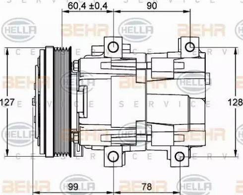 BEHR HELLA Service 8FK 351 113-081 - Компресор, климатизация vvparts.bg