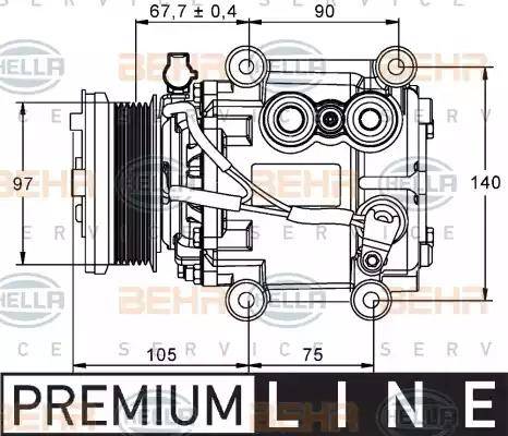 BEHR HELLA Service 8FK 351 113-221 - Компресор, климатизация vvparts.bg