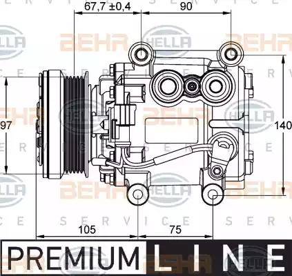 BEHR HELLA Service 8FK 351 134-491 - Компресор, климатизация vvparts.bg