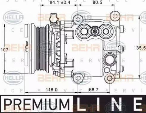 BEHR HELLA Service 8FK 351 334-091 - Компресор, климатизация vvparts.bg