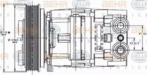 BEHR HELLA Service 8FK 351 334-121 - Компресор, климатизация vvparts.bg