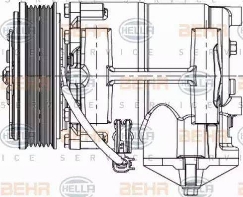 BEHR HELLA Service 8FK 351 334-341 - Компресор, климатизация vvparts.bg